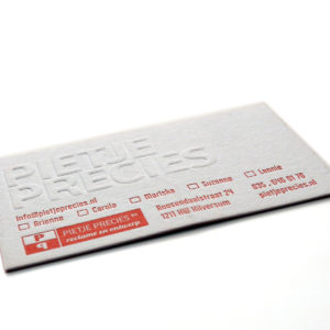 letterpress visitekaartje letterpress visitekaartje